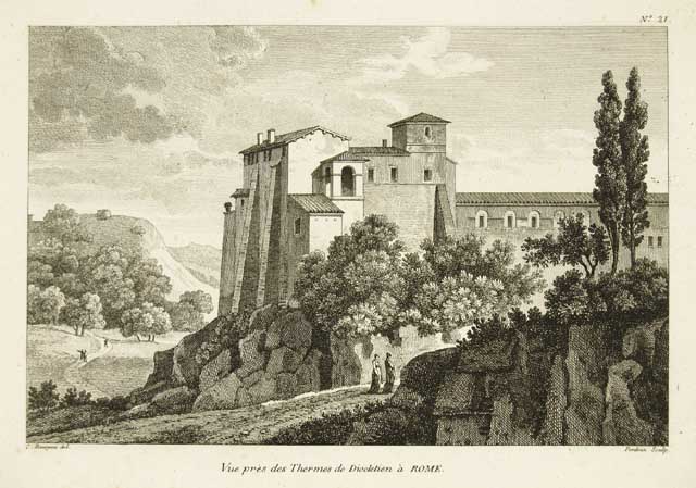 Vue près des Thermes de Diocletien à Rome