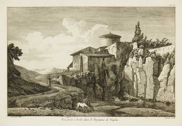 Vue prise a Isola dans le Royaume de Naples