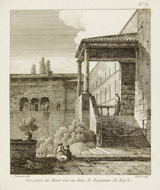 Vue prise au Mont Cassin dans le Royaume de Naples