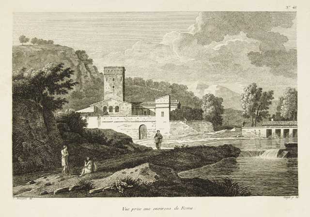 Vue prise aux environs de Rome