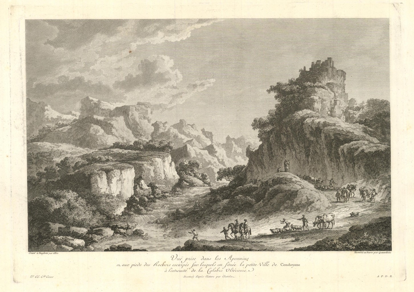 Vue prise dans les Apennins et aux / pieds des …