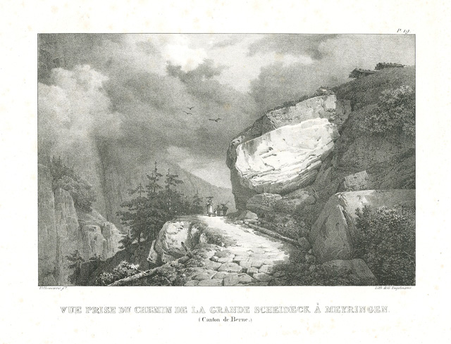 Vue prise du Chemin de la Grande Scheideck a Meyringen. …