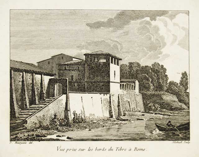 Vue prise sur les bords du Tibre à Rome