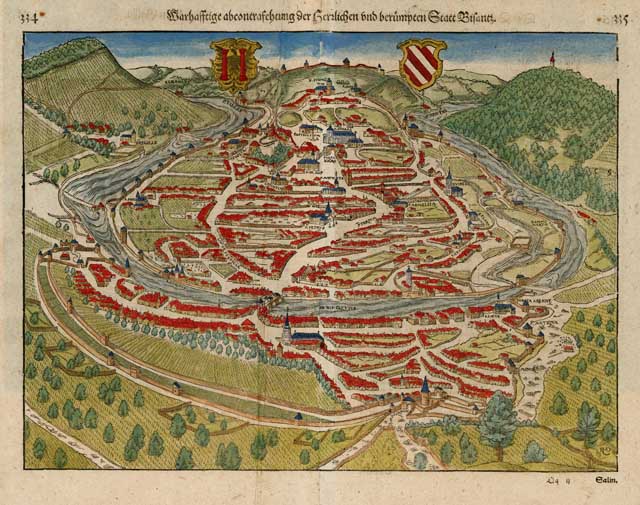 Wahrhafftige abcontafehtung der Herzlichen und Berhümpten statt Bisantz'