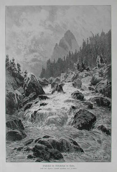 Wasserfall im Bedrettothal im Tessin