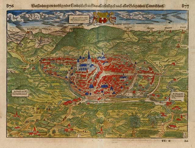 Weissenburg mit umbligender Landtschafft auff das allerfleissigest nach aller Gelegenheit …