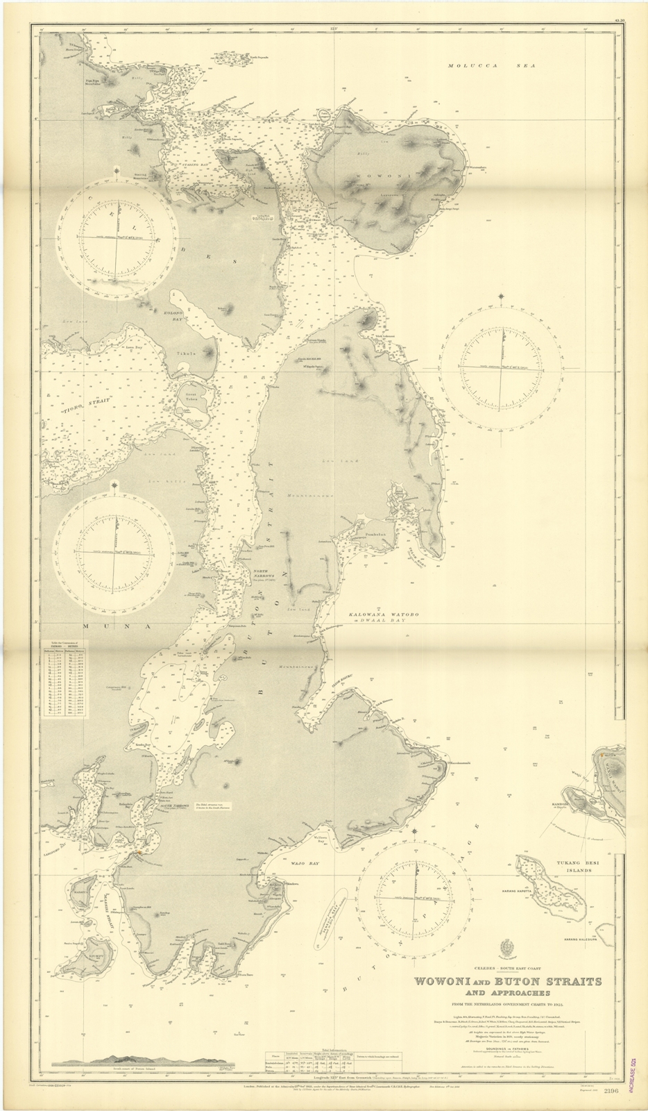 Wowoni and Buton Straits and approaches