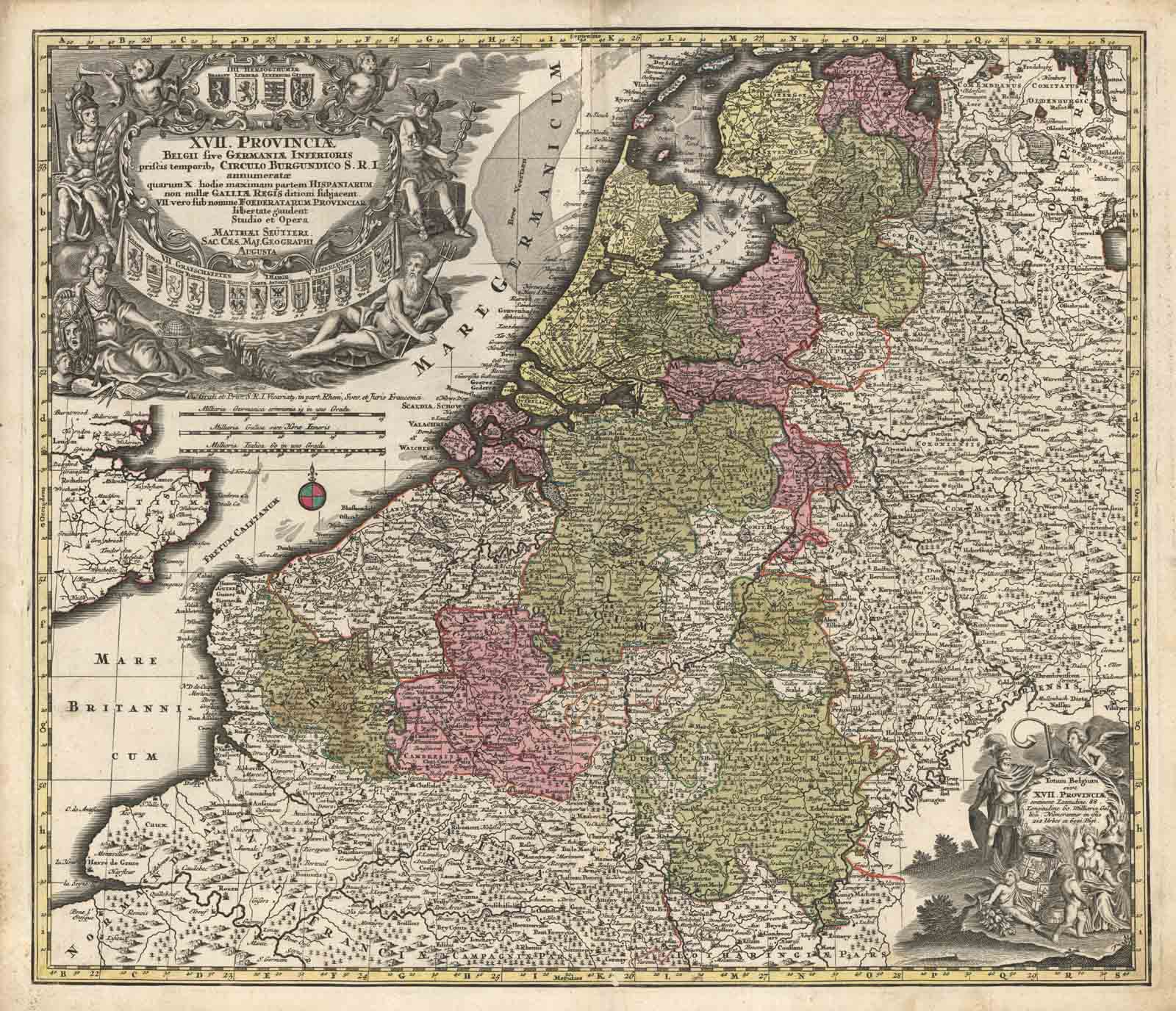 XVII Provinciae Belgii sive Germaniae Inferioris.
