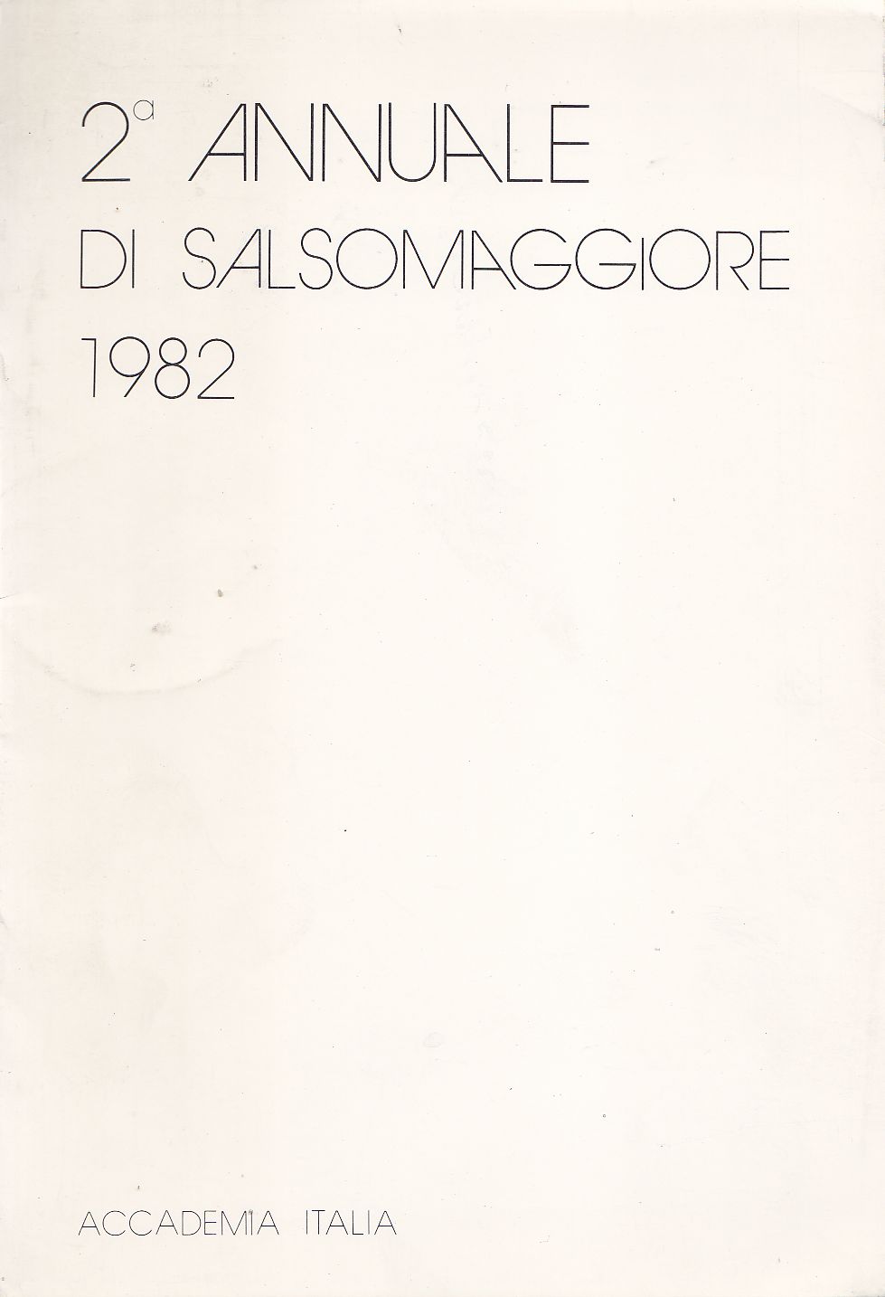 2a Annuale di Salsomaggiore 1982