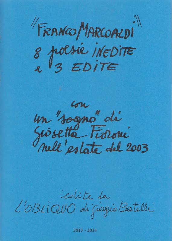 8 poesie inedite e 3 edite