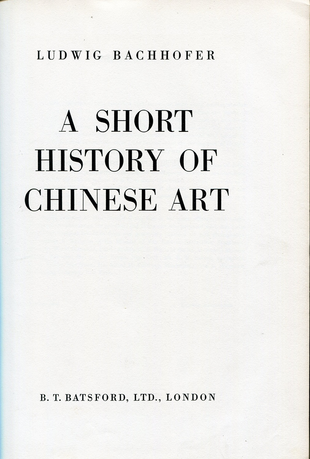 A Short History of Chinese Art