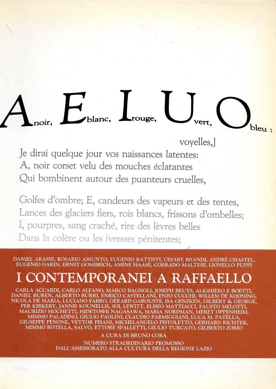 AEIUO N. 19/1987. I contemporanei a Raffaello
