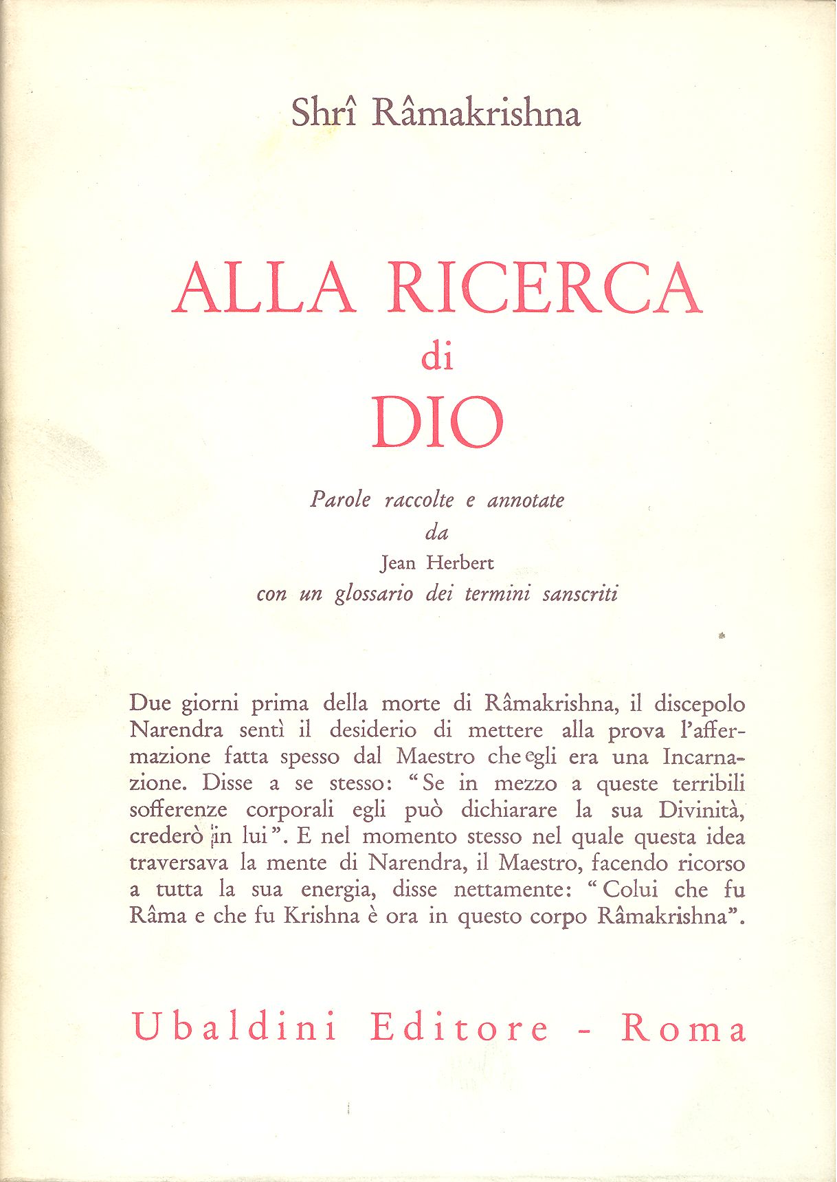 Alla ricerca di Dio