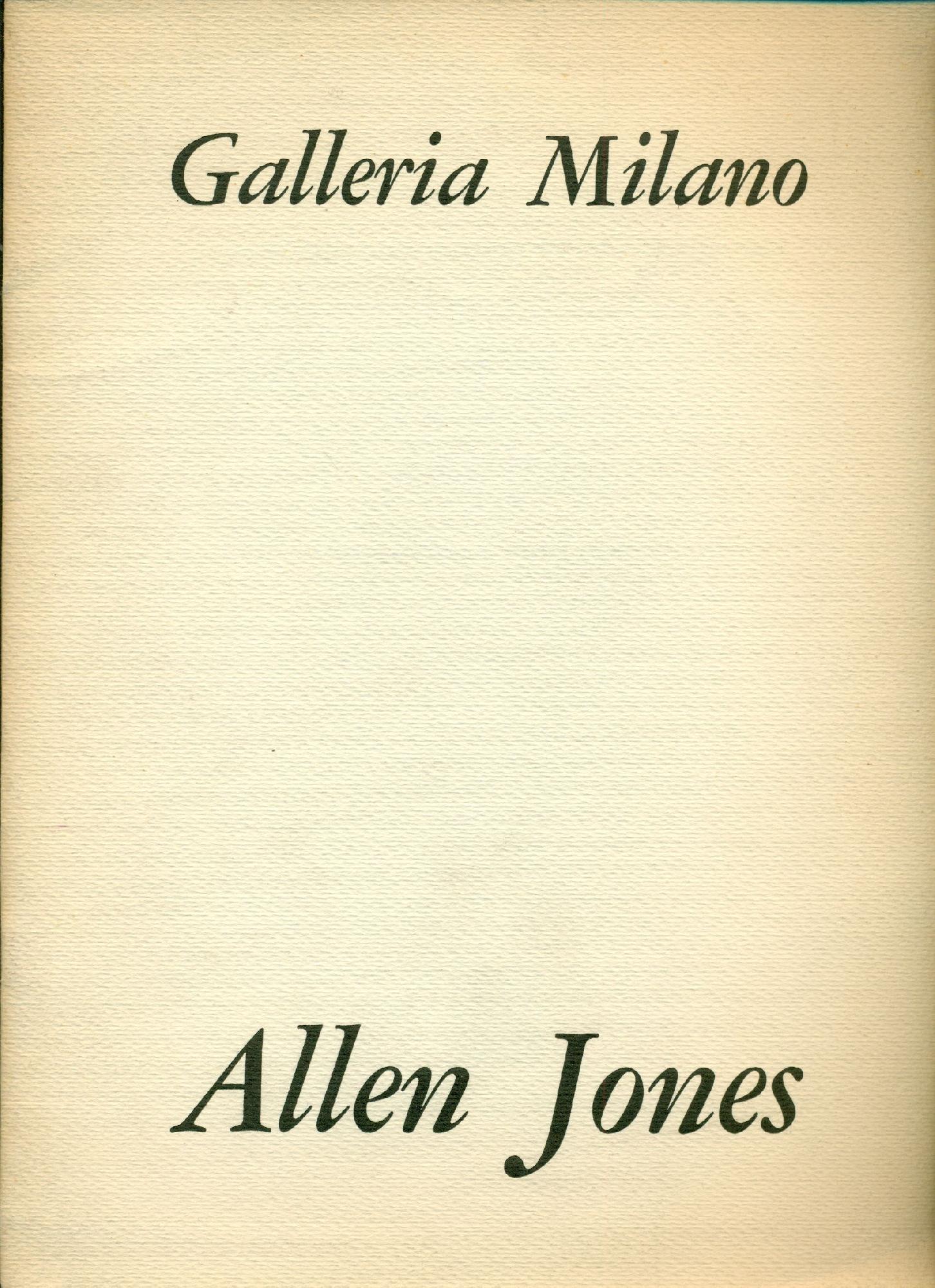 Allen Jones. Galleria Milano, 1970