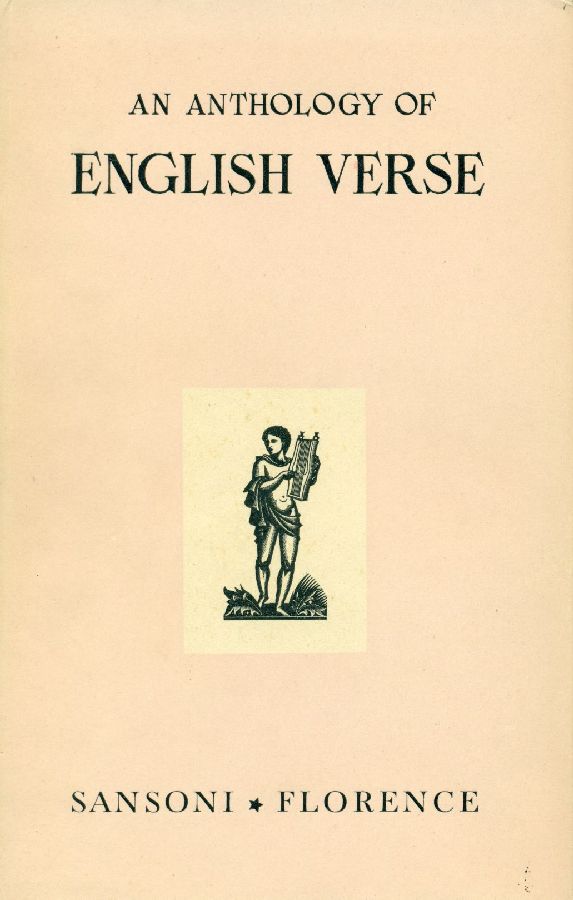 An anthology of english verse