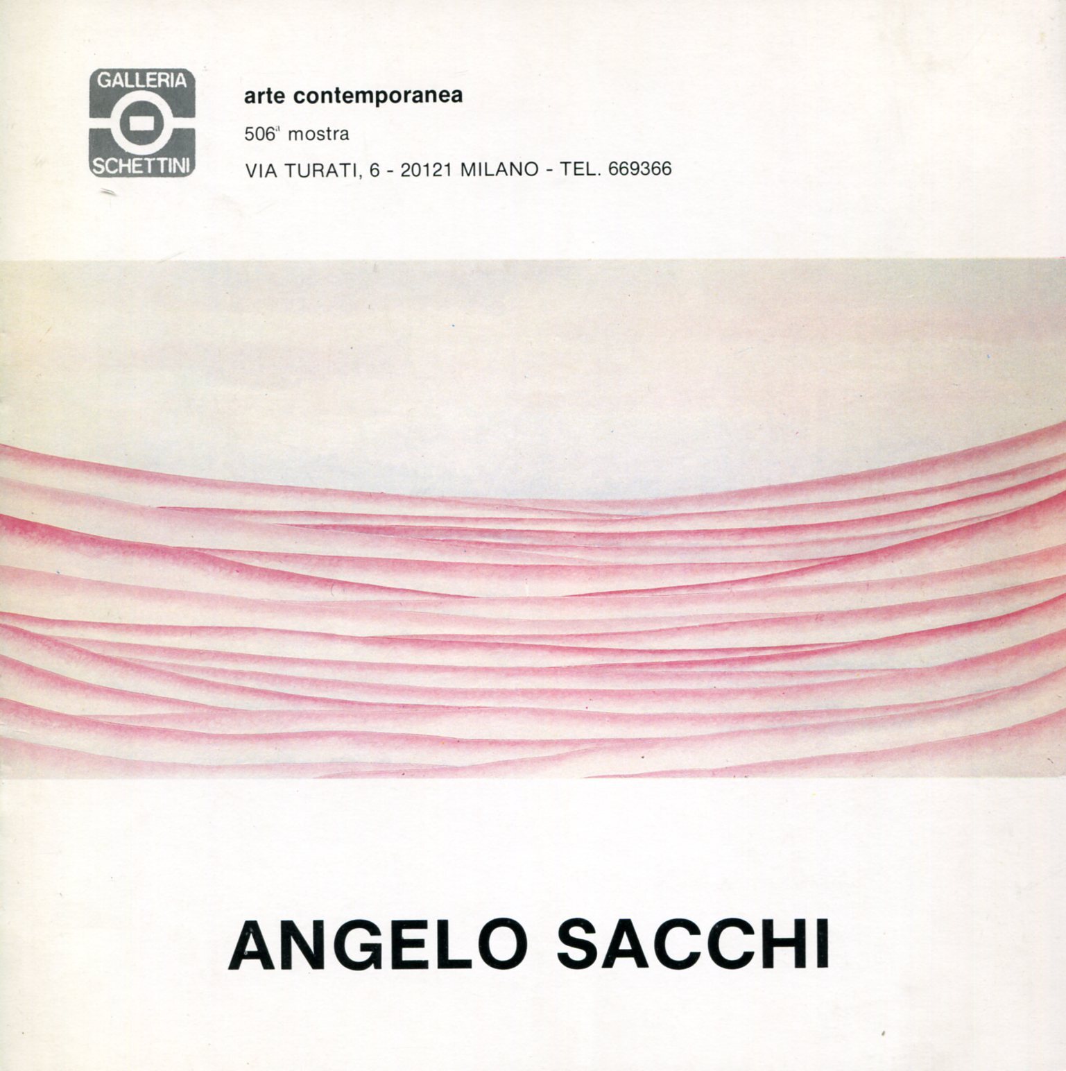 Angelo Sacchi. Mostra personale. Galleria Schettini 1984