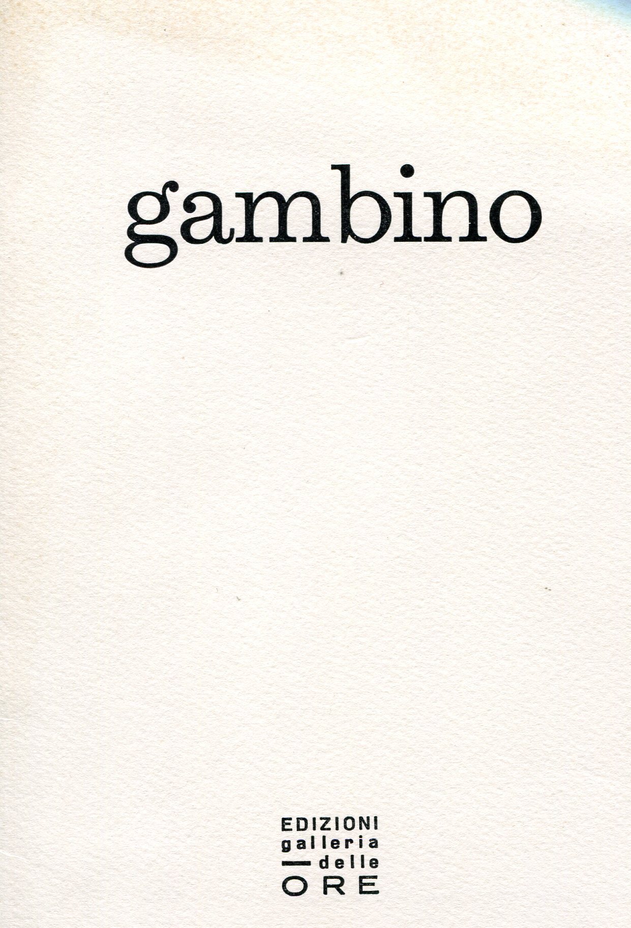 Antonia Gambino. Galleria delle Ore 1976