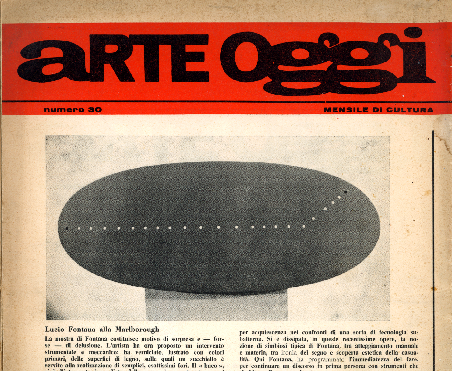 Arte oggi. Periodico di cultura, Anno IX, ottobre/novembre 1967, n. …