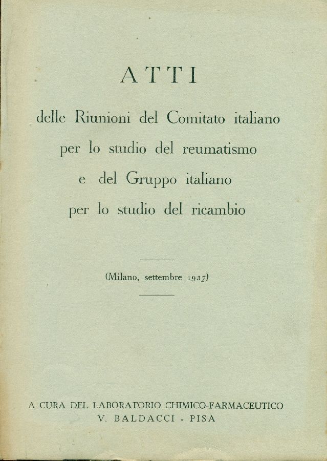 Atti delle Riunioni del Comitato italiano per lo studio del …