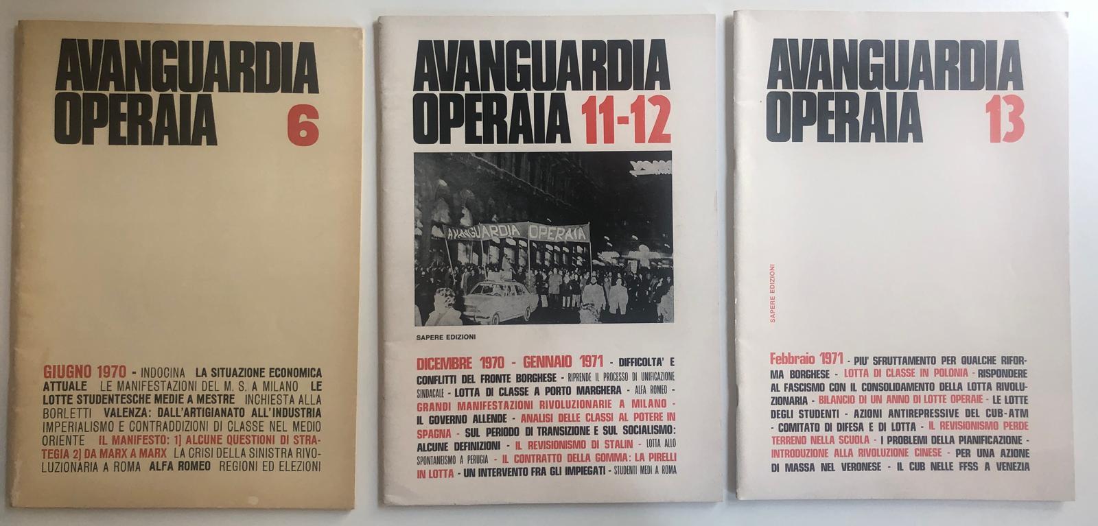 Avanguardia Operaia 6 / 11-12 / 13