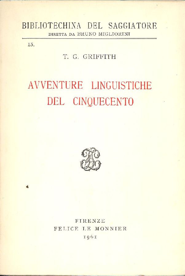Avventure linguistiche del Cinquecento