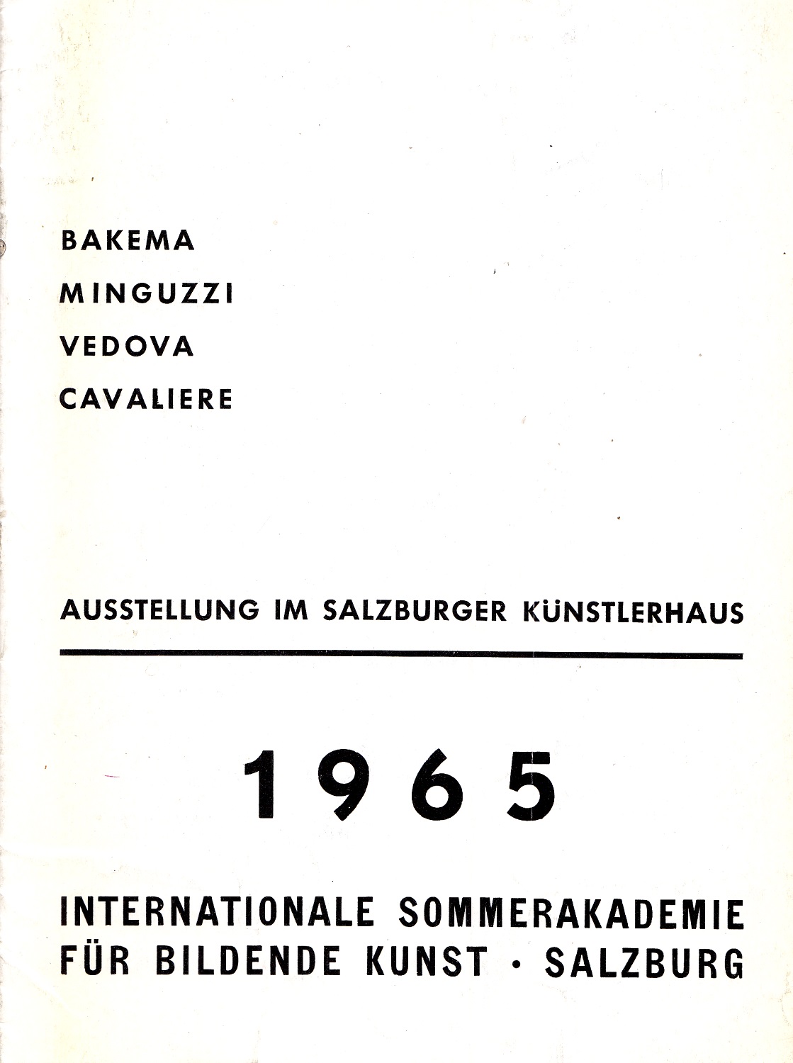 Bakema Minguzzi Vedova Cavaliere