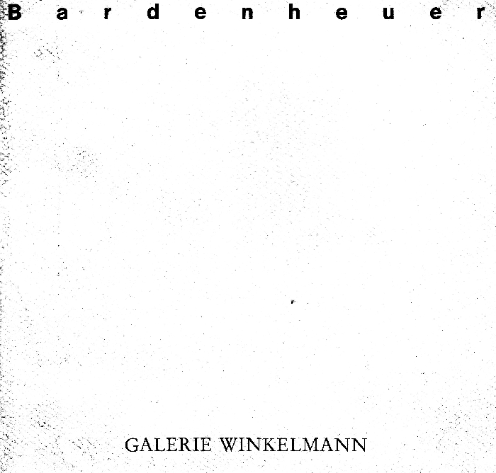 Bardenheuer. Nich nichts