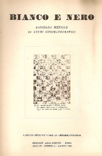 Bianco e Nero. Anno IX, Numero 6, Agosto 1948