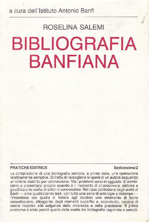 Bibliografia banfiana