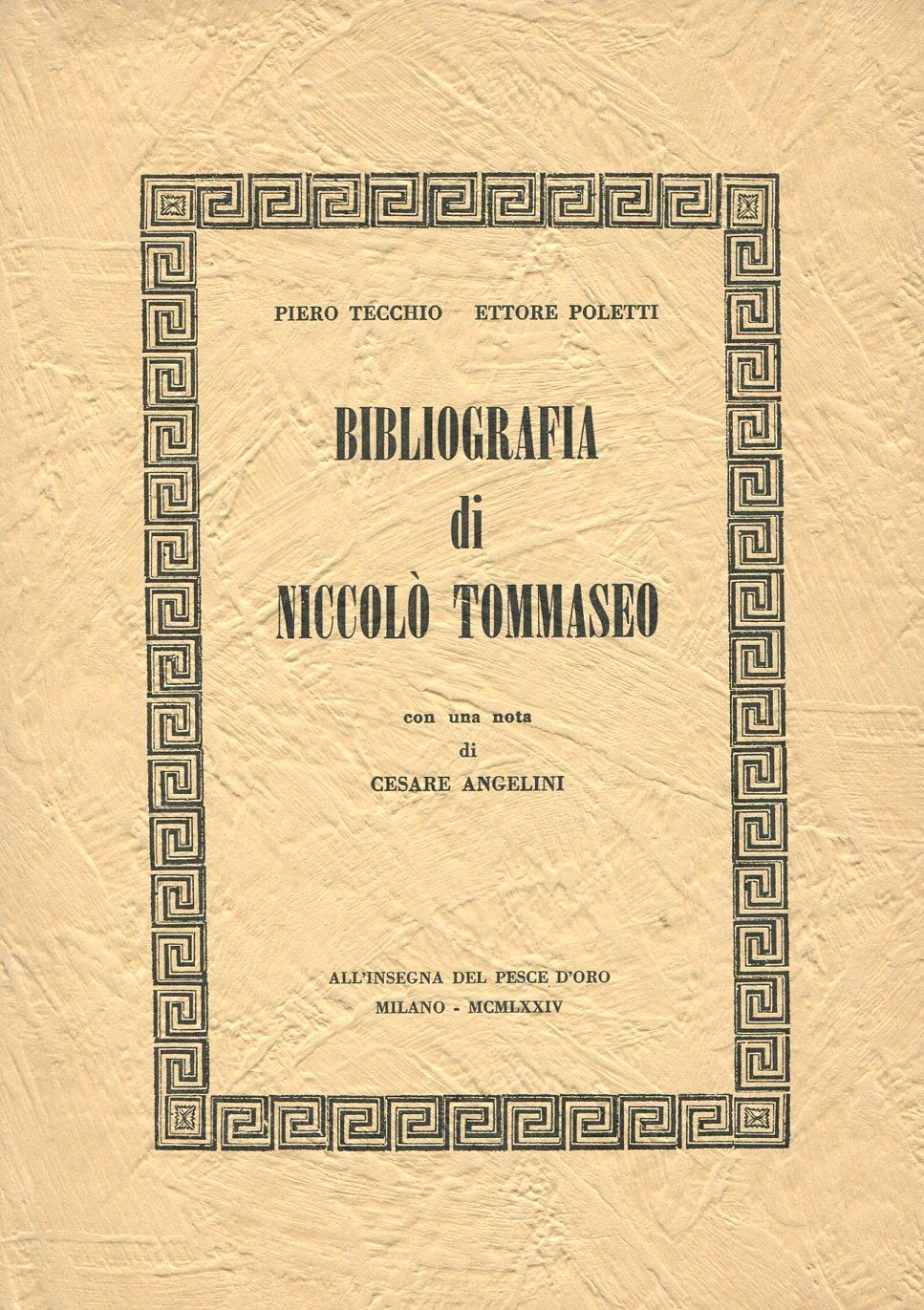 Bibliografia di Niccolò Tommaseo