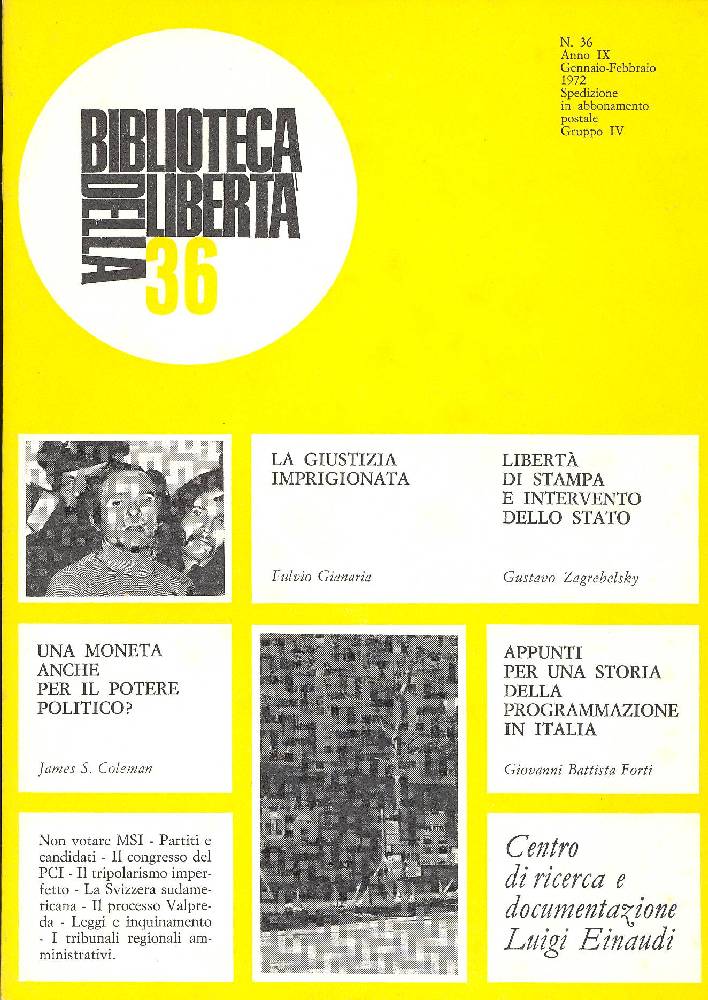 Biblioteca della Libertà. Gennaio-Febbraio 1972