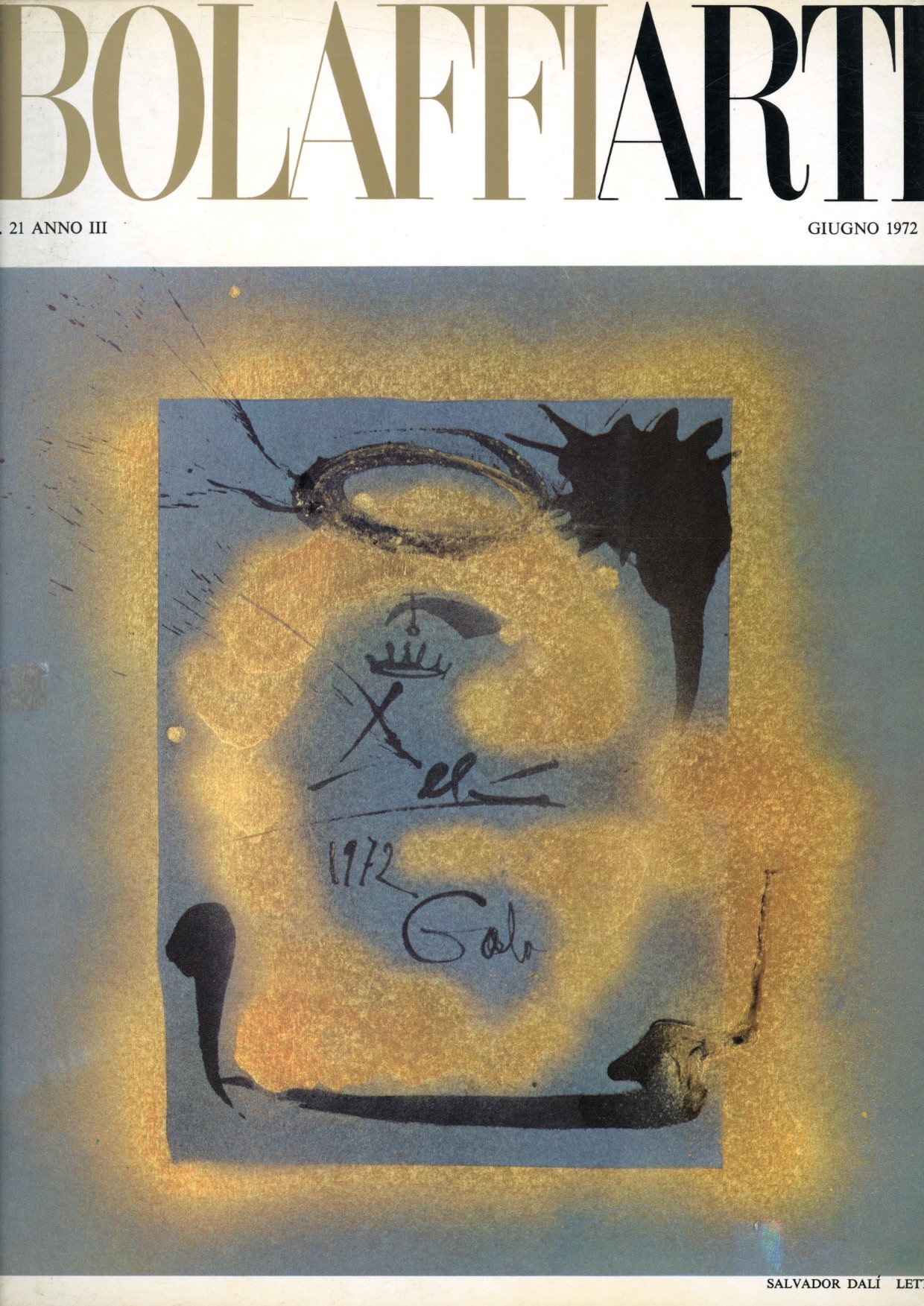Bolaffiarte n. 21, Anno III, Giugno 1972