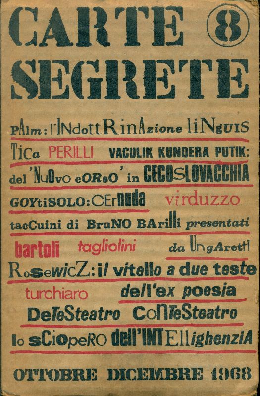 Carte Segrete. Anno II, Ottobre-Dicembre 1968, N. 8