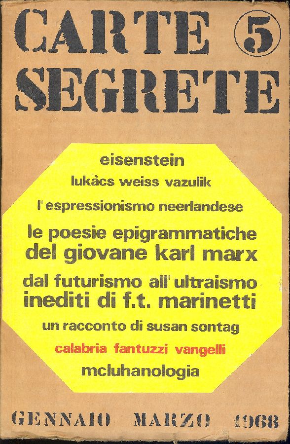 Carte Segrete. Gennaio - Marzo 1968. N. 5