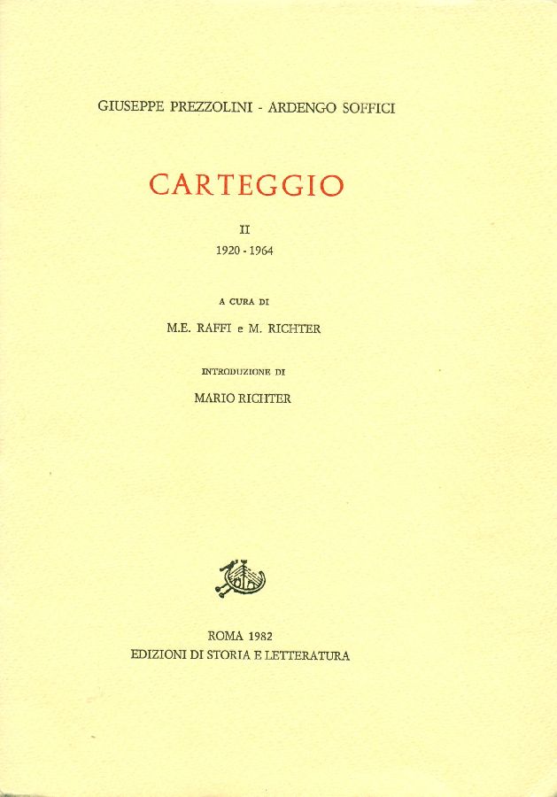 Carteggio II: 1920-1964