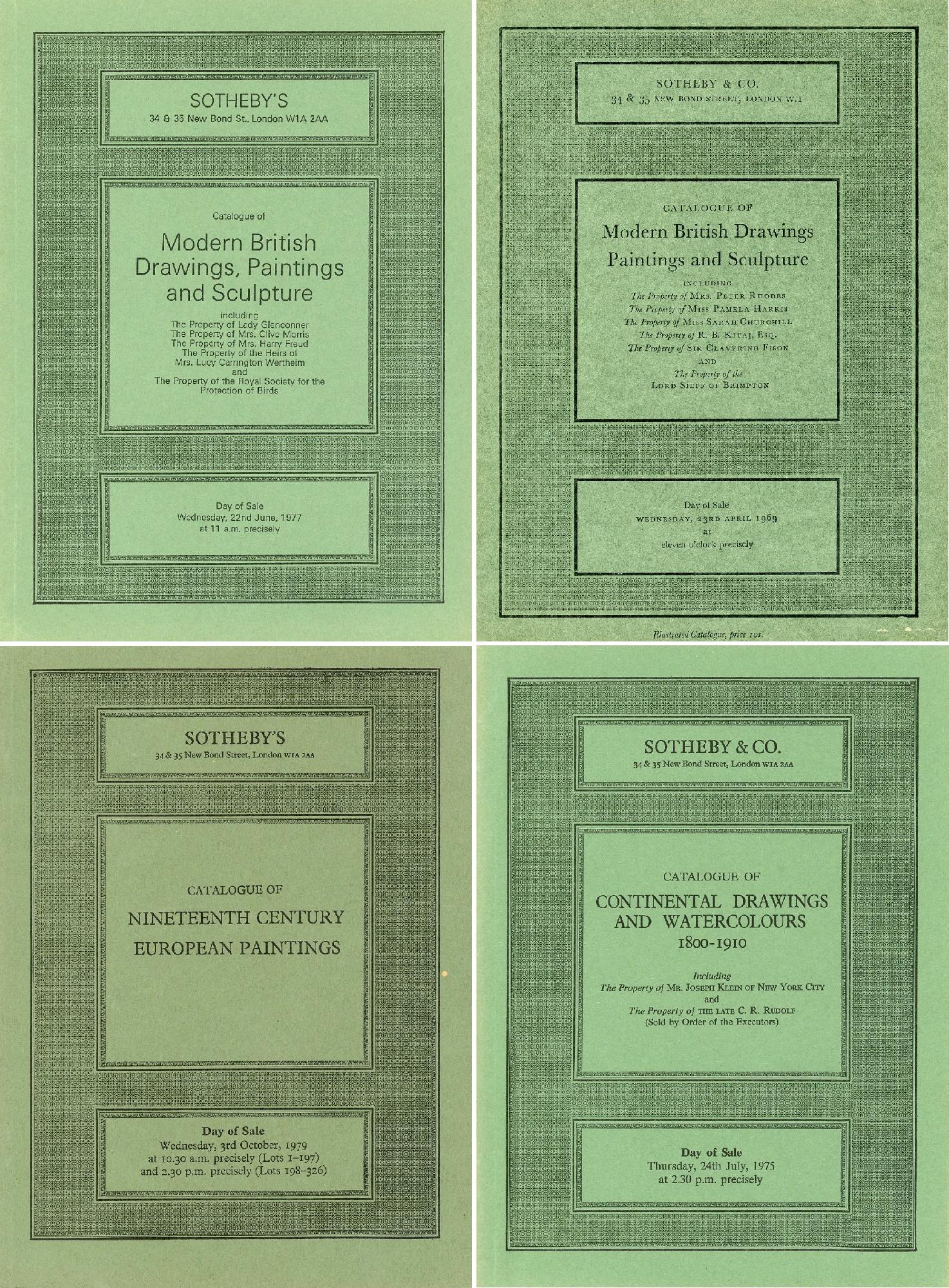 Catalogs of Modern Drawings Paintings and Sculpture