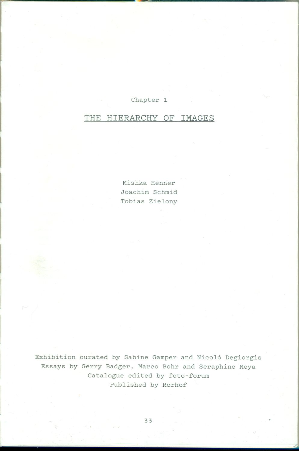 Chapter 1. The Hierarchy of Images