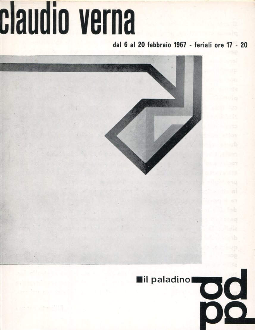 Claudio Verna. Galleria Nuove Proposte 1967