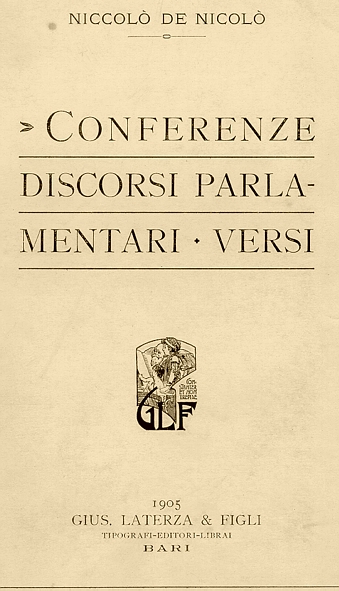 Conferenze - Discorsi parlamentari - Versi