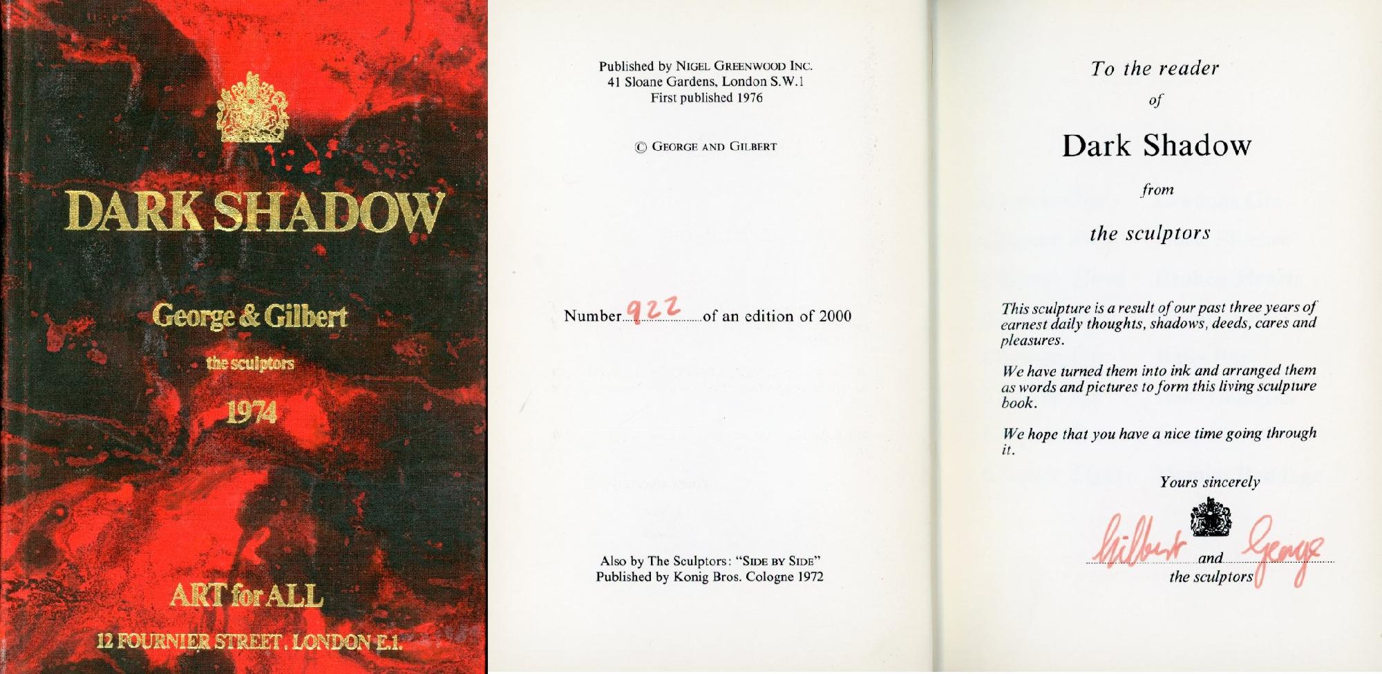 Dark Shadow. George &amp; Gilbert teh sculptors 1974