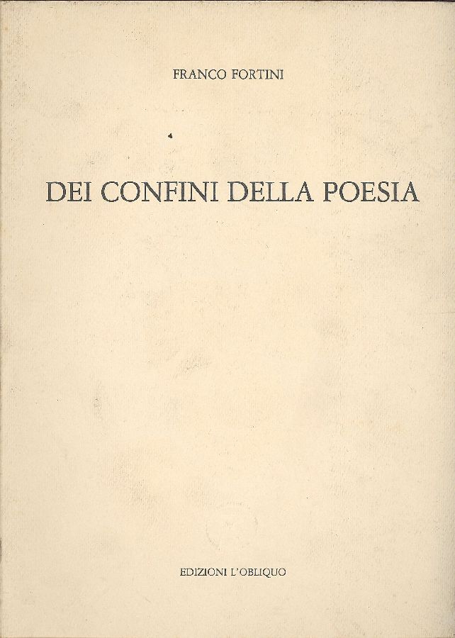 Dei confini della poesia