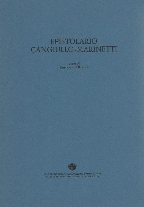 Epistolario Cangiullo - Marinetti