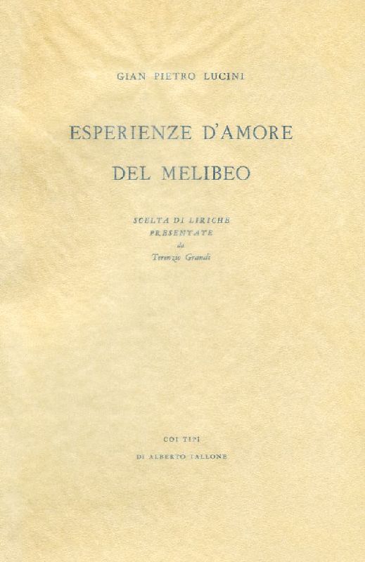 Esperienze d&amp;#39;amore del Melibeo