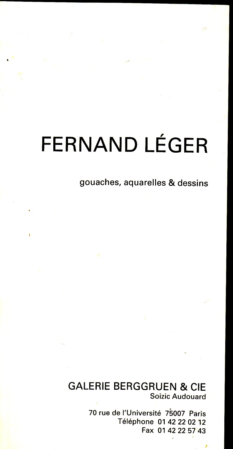 Fernand Léger. Gouaches, aquarelles &amp; dessins