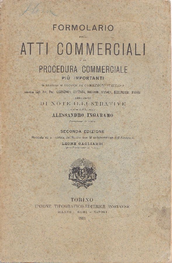 Formolario degli atti commerciali e di procedura commerciale più importanti