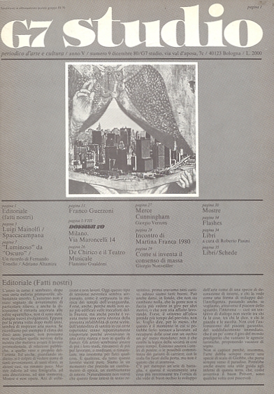 G7 Studio. Anno V, Numero 9, Dicembre 1980