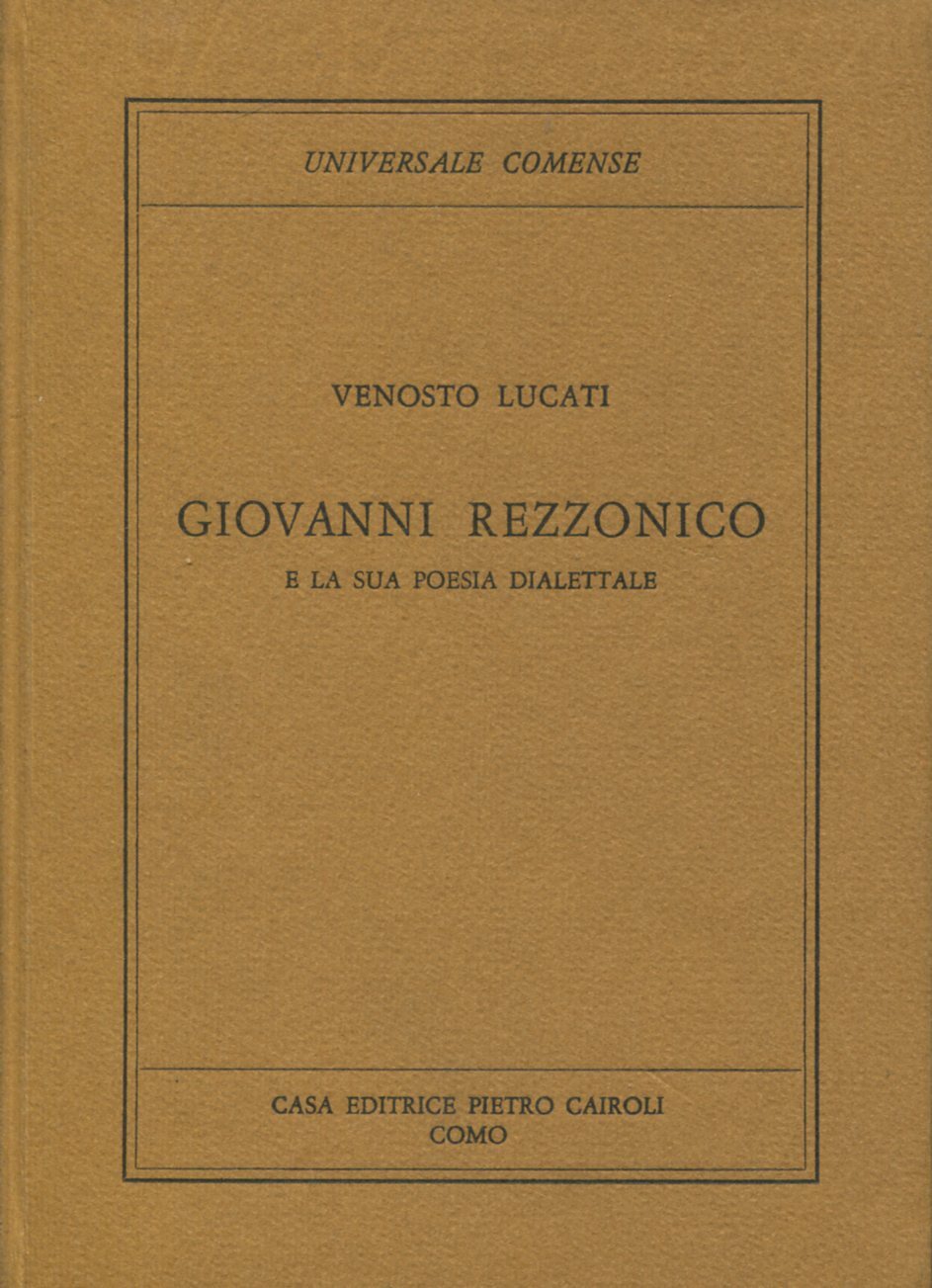 Giovanni Rezzonico e la sua poesia dialettale