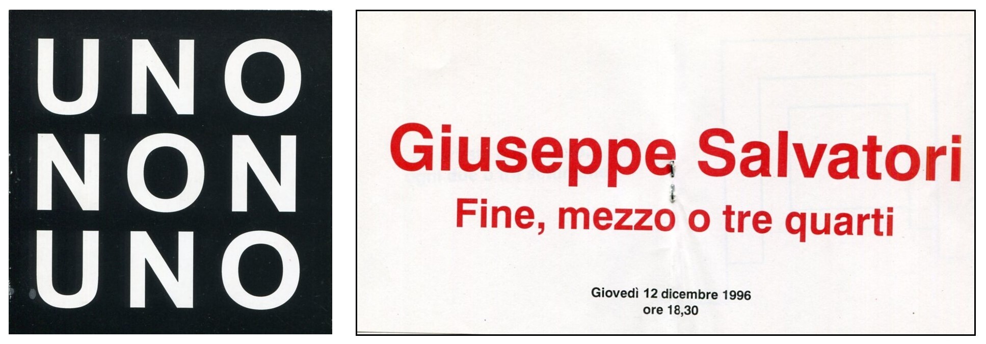 Giuseppe Salvatori. Fine, mezzo o tre quarti. Uno non uno