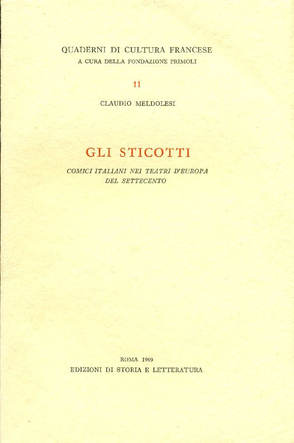Gli Sticotti. Comici italiani nei teatri d&amp;#39;Europa del Settecento