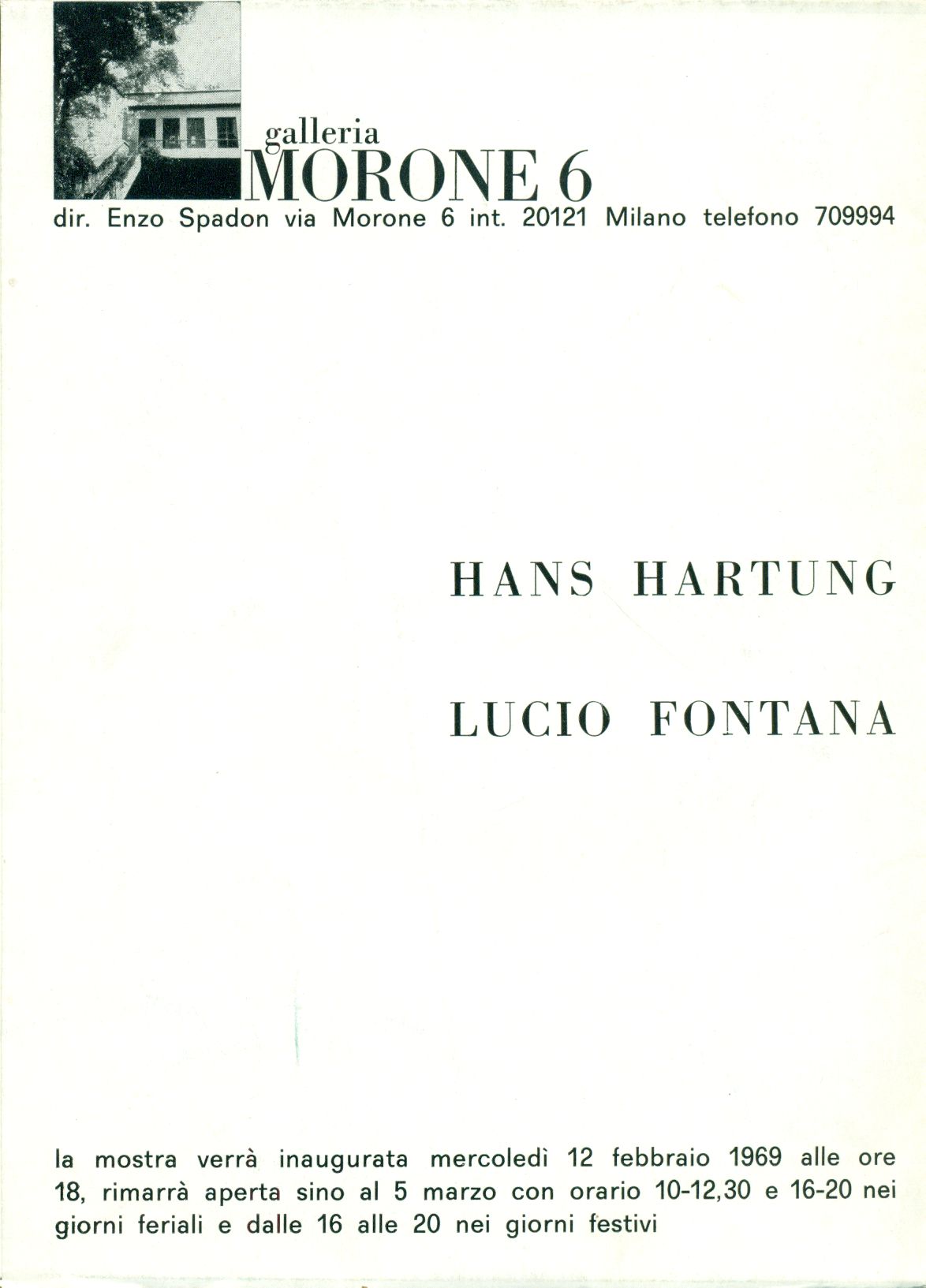 Hans Hartung Lucio Fontana